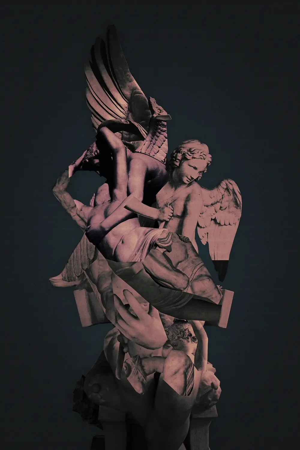 A mesh of Eros statues 